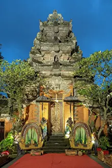 Hinduism Prints: Paduraksa (kori) gateway, Ubud Palace, Bali, Indonesia