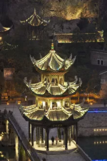 Images Dated 30th July 2012: Pagoda at dusk, Zhenyuan, Guizhou, China
