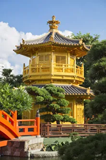 Pagoda in Nan Lian Garden at Chi Lin Nunnery, Diamond Hill, Kowloon, Hong Kong