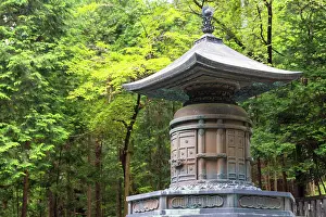 Nikko Prints: Pagoda in tomb of Tokugawa Ieyasu in Toshogu Temple (UNESCO World Heritage Site)