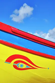 Decorative Arts Prints: The painted big eye on a fishing boat. Sesimbra, Portugal