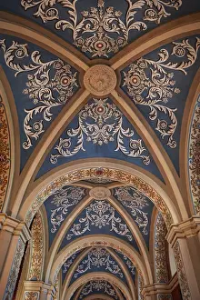 Paintings Prints: Painted ceiling roofs inside the Nuestra Senora de la Candelaria de la Vina church