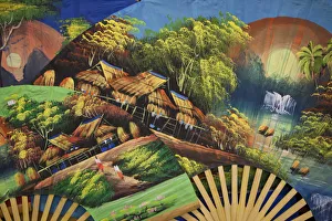 Images Dated 31st January 2012: Painted fans, Kuala Lumpur, Malaysia