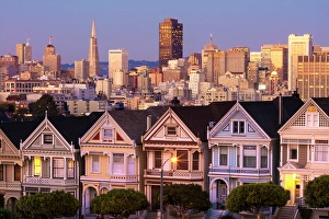 Califormia Prints: The Painted Ladies with downtown San Francisco in the distance