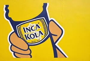 Advertising Gallery: A painted sign for Inca Kola