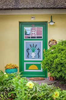 Fischland Prints: Painted wooden door on a beautiful