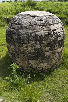Punjab Prints: Pakistan, Punjab, Taxila (Unesco World Heritage Site), Sirkap City (Partnain) Round stupa