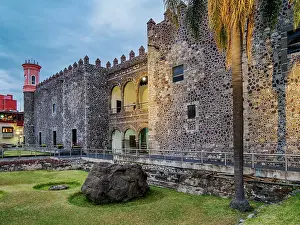 Morelos Prints: Palace of Cortes at dusk, Cuernavaca, Morelos State, Mexico