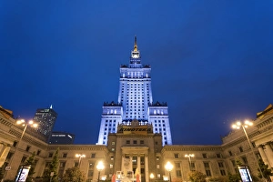 The Palace of Culture and Science, a gift from the USSR to Poland in 1955. Warsaw, Poland