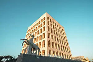 Arcade Prints: Palace of Italian Civilisation (also known as the Square Colosseum). Rome, Lazio, Italy
