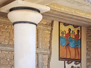 Herakleion Prints: Palace of Minos, detailed view, Knossos, Heraklion Region, Crete, Greece