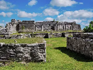 Yucatan Prints: Palace ruins, Tulum Archeological Site, Quintana Roo State, Mexico
