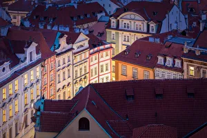 Stare Mesto Prints: A detail of the palaces of the old town, Prague, Czech Republic