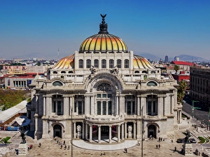 Cdmx Prints: Palacio de Bellas Artes, elevated view, Mexico City, Mexico