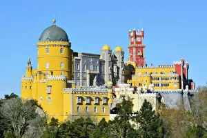 Palacio da Pena, built in the 19th century, in the forest above Sintra
