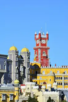 Palacio da Pena, built in the 19th century, in the forest above Sintra