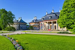 Palais Bergpalais of castle Pillnitz and palace garden, English garden, Dresden, Saxony