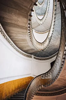 Naples Gallery: Palazzo Mannajuolo with its helical staircase in Naples, Campania, Italy