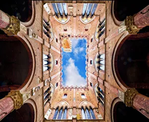 Palazzo Pubblico Prints: Palazzo Pubblico, Siena, Tuscany, UNESCO World Heritage Site, Italy
