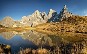 Mirror Image Prints: Pale di San Martino Reflecting in Alpine Lake