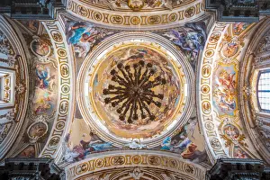 Frescos Prints: Palermo, Sicily, Italy. Frescos in Santa Caterina church