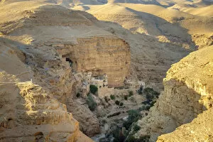 Images Dated 8th February 2019: Palestine, West Bank, Jericho. St. George Orthadox Monastery (Mar Jaris ) in Wadi Quelt
