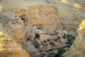 Images Dated 8th February 2019: Palestine, West Bank, Jericho. St. George Orthadox Monastery (Mar Jaris ) in Wadi Quelt