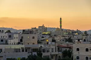 Palestine, West Bank, Ramallah. The historic Palestanian village of Jaba at sunset