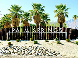 Retro Prints: Palm Springs, Riverside County, Coachella Valley, California, USA