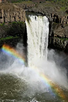 Great Plains Prints: Palouse Falls with rainbow, Palouse Falls State Park, Washington, USA