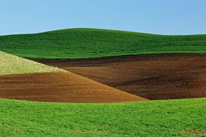 Great Plains Prints: Palouse farmland in spring, near Palouse, Washington, USA