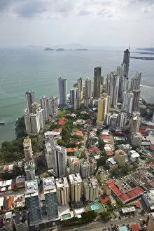 Panama City Gallery: Panama, Panama City, Aerial view of city