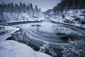 Frozen Gallery: Pancake ice on the Kitka River, Kuusamo, Finland