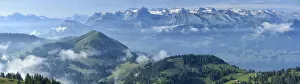 Images Dated 4th October 2013: Panorama seen from top of Mount Rigi towards the Alps, Switzerland, North-Eastern