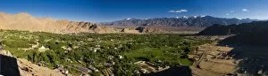 Southern Aisa Gallery: Panorama of the town of Leh, Ladakh, India