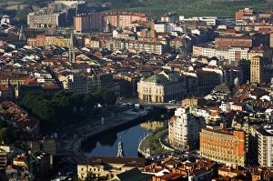 Panoramic City View looking over Bilbao River