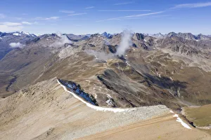 Livigno Prints: Panoramic view on the top of monte breva, Livigno, Sondrio Province, Valtellina, Lombardy
