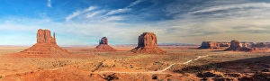 Butte Prints: Panoramic view over the Monument Valley Navajo Tribal Park, Utah-Arizona, USA