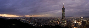 Panoramic view of Taipei 101