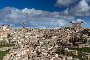 Images Dated 28th February 2014: Panoramic view over Toledo, Castile La Mancha, Spain