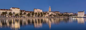 Croatia Collection: Panoramic view of the waterfront with Cathedral of St. Domnius in the background, Split