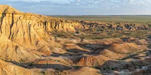 Middle Gobi Prints: Panoramic view of White Stupa. Ulziit, Middle Gobi province, Mongolia