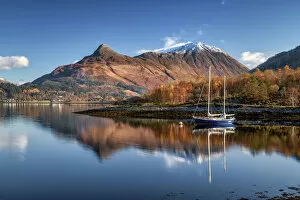 Seasons Gallery: Pap of Glen Coe Reflecting in Loch Leven, Highlands, Scotland