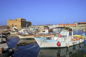 Paphos Castle and Harbour, Paphos, Cyprus, Eastern Mediterranean Sea Paphos Castle and Harbour, Paphos, Cyprus, Eastern Mediterranean Sea