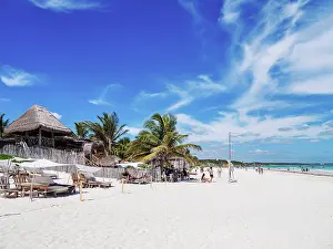 Deckchairs Prints: Paradise Beach, Tulum, Quintana Roo State, Mexico