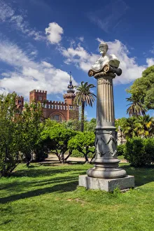 Parc de la Ciutadella or Ciutadella Park with Castell dels tres dragons or Castle Parc de la Ciutadella or Ciutadella Park with Castell dels tres dragons or Castle