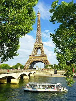 River Seine Prints: Paris, Ile de France, France