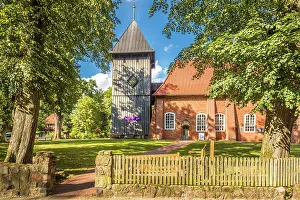 Lower Saxony Prints: Parish church of Laurentius in the village of Mueden (Oertze)
