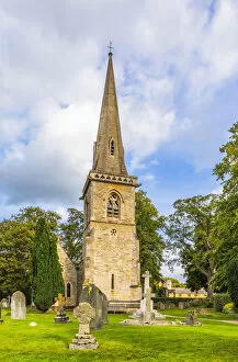Images Dated 4th June 2020: The Parish Church of Saint Mary Lower Slaughter, Cotswolds, Gloucestershire, England, UK