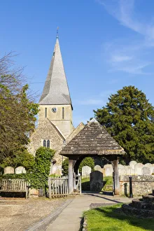 The Parish church in Shere, Surrey, England, UK